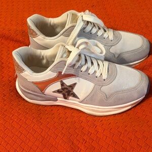 Vintage Havana Women's Sneakers Run Style-nude glitter cheetah pattern